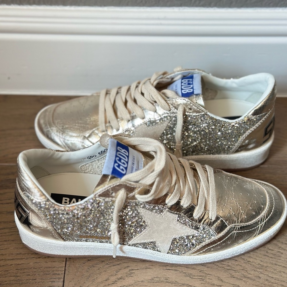 Golden goose champagne glitter ballstar 39